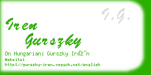 iren gurszky business card